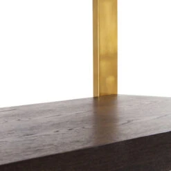 Open Wandkast Messing Met Hout -BEPUREHOME Winkel kare design osaka open wandkast messing met hout 83877 003