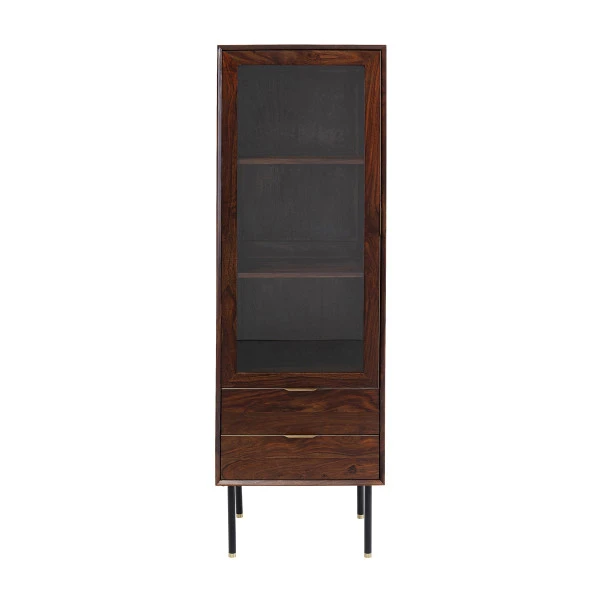 Smalle Vitrinekast Sheeshamhout 3 Smalle Vitrinekast Sheeshamhout