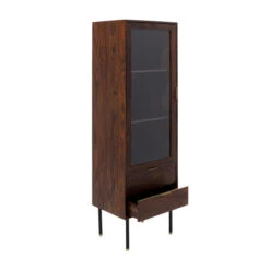 Smalle Vitrinekast Sheeshamhout 14 Smalle Vitrinekast Sheeshamhout -BEPUREHOME Winkel kare design ravello smalle vitrinekast sheeshamhout 05