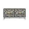Design Dressoir Zwart Wit Zebra -BEPUREHOME Winkel kare design zebra zwart design dressoir zebra 01