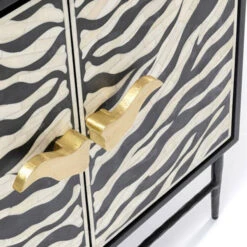 Design Dressoir Zwart Wit Zebra -BEPUREHOME Winkel kare design zebra zwart design dressoir zebra 06