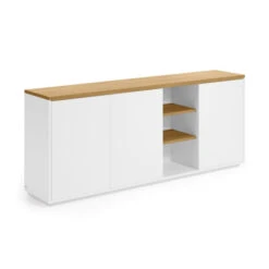 Wit Dressoir Met Eiken Blad