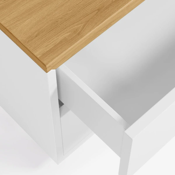 Wit Nachtkastje Met Eiken Blad 7 Wit Nachtkastje Met Eiken Blad - Afbeelding 5