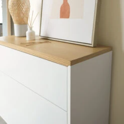 Witte Ladekast Met Eiken Blad -BEPUREHOME Winkel kave home abilen witte ladekast met eiken blad 06