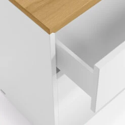 Witte Ladekast Met Eiken Blad -BEPUREHOME Winkel kave home abilen witte ladekast met eiken blad 07