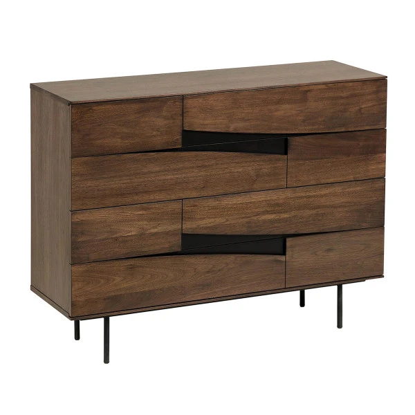 Walnoothouten Ladekast 3 Walnoothouten Ladekast