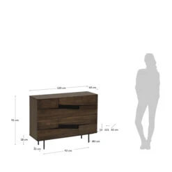 Walnoothouten Ladekast 21 Walnoothouten Ladekast -BEPUREHOME Winkel kave home cutt walnoothouten ladekast 10