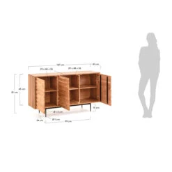 Design Dressoir Massief Hout -BEPUREHOME Winkel kave home delsie dressoir van licht hout 10