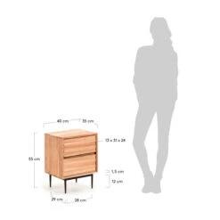 Nachtkastje Van Licht Hout -BEPUREHOME Winkel kave home delsie nachtkastje van licht hout 05