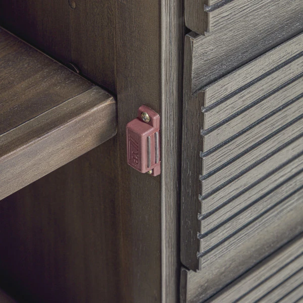 Wandkast Grijs Acaciahout 6 Wandkast Grijs Acaciahout - Afbeelding 4