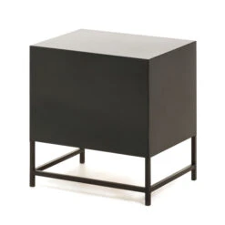 Zwart Nachtkastje Met Webbing -BEPUREHOME Winkel kave home kyoko zwart nachtkastje met webbing 04