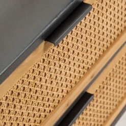 Zwart Nachtkastje Met Webbing -BEPUREHOME Winkel kave home kyoko zwart nachtkastje met webbing 06