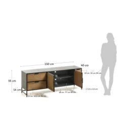 Zwart Tv-meubel Met Webbing 21 Zwart Tv-meubel Met Webbing -BEPUREHOME Winkel kave home kyoko zwart tv meubel met webbing 12