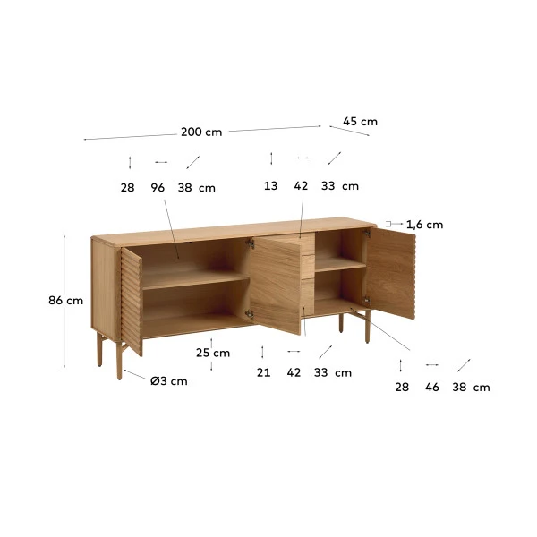 Retro Dressoir Eiken 12 Retro Dressoir Eiken - Afbeelding 10