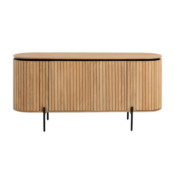 Ovaal Dressoir Van Mango Hout 4 Ovaal Dressoir Van Mango Hout - Afbeelding 2