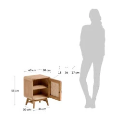 Houten Nachtkastje Met Webbing -BEPUREHOME Winkel kave home nalu houten nachtkastje met webbing 13