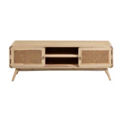 Rotan Tv-meubel Hout -BEPUREHOME Winkel kave home nalu houten tv meubel met webbing 03
