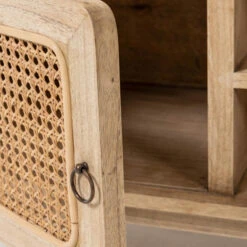 Rotan Tv-meubel Hout -BEPUREHOME Winkel kave home nalu houten tv meubel met webbing 08