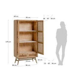 Webbing Kast Naturel Rotan 21 Webbing Kast Naturel Rotan -BEPUREHOME Winkel kave home nalu houten wandkast met webbing 14