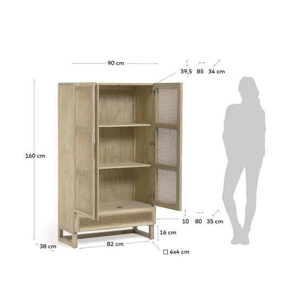 Rotan Webbing Kast 12 Rotan Webbing Kast - Afbeelding 10