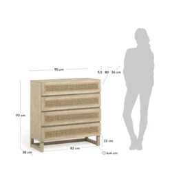 Rotan Webbing Ladekast 19 Rotan Webbing Ladekast -BEPUREHOME Winkel kave home rexit rotan webbing ladekast 13