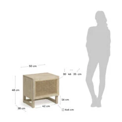 Rotan Webbing Nachtkastje -BEPUREHOME Winkel kave home rexit rotan webbing nachtkastje 12