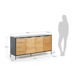 Dressoir Zwart Met Eiken 11 Dressoir Zwart Met Eiken -BEPUREHOME Winkel kave home savoi dressoir zwart met eiken 05