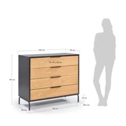 Ladekast Zwart Met Eiken -BEPUREHOME Winkel kave home savoi ladekast zwart met eiken 04