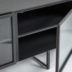 Zwart Tv-meubel Met Ribbelglas 19 Zwart Tv-meubel Met Ribbelglas -BEPUREHOME Winkel kave home trixie zwart tv meubel met ribbelglas 08