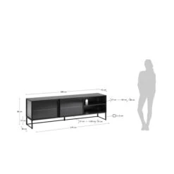 Zwart Tv-meubel Met Ribbelglas 21 Zwart Tv-meubel Met Ribbelglas -BEPUREHOME Winkel kave home trixie zwart tv meubel met ribbelglas 12 1