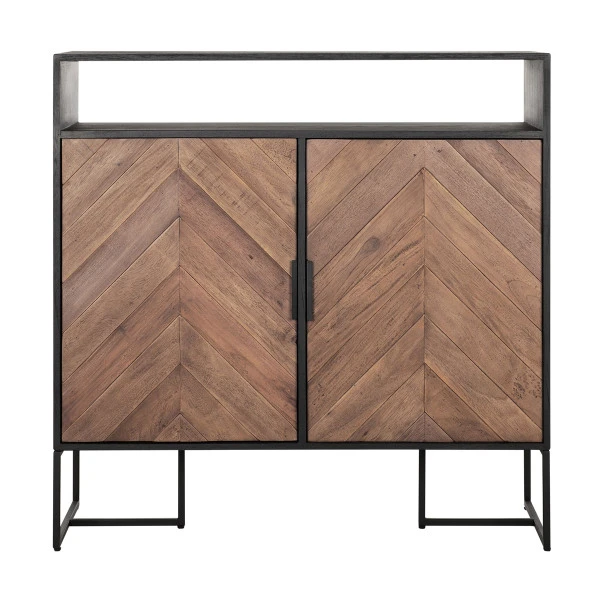 Smal Dressoir Zwart Visgraat