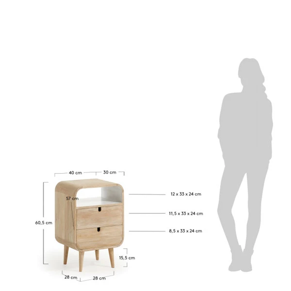 Mango Hout Nachtkastje 10 Mango Hout Nachtkastje - Afbeelding 8