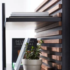 Open Wandrek Mat Grijs -BEPUREHOME Winkel laforma kesia open metalen boekenkast 02