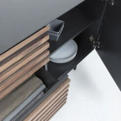 Dressoir Walnoot Mat Grijs -BEPUREHOME Winkel laforma mahon houten dressoir walnoot bruin 03