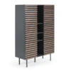Mat Grijze Kast Met Hout -BEPUREHOME Winkel laforma mahon metalen kast met hout 01