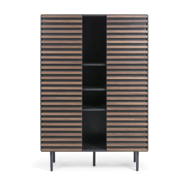 Mat Grijze Kast Met Hout 4 Mat Grijze Kast Met Hout - Afbeelding 2