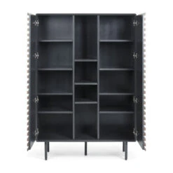 Mat Grijze Kast Met Hout 12 Mat Grijze Kast Met Hout -BEPUREHOME Winkel laforma mahon metalen kast met hout 03