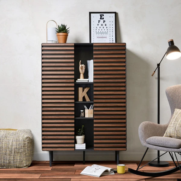 Mat Grijze Kast Met Hout 8 Mat Grijze Kast Met Hout - Afbeelding 6