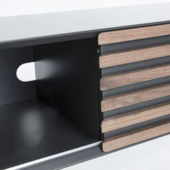 Tv-meubel Mat Grijs Met Walnoot -BEPUREHOME Winkel laforma mahon metalen tv meubel 04