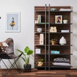 Open Wandrek Mat Grijs -BEPUREHOME Winkel laforma mahon open metalen boekenkast 09