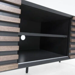 Mat Grijs Tv-meubel Met Walnoot 13 Mat Grijs Tv-meubel Met Walnoot -BEPUREHOME Winkel laforma mahon tv meubel walnoot bruin 05