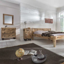 Rustiek Nachtkastje Van Mangohout -BEPUREHOME Winkel lavis porter industriele kast met tekst 02 2