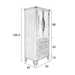 Metalen Vitrinekast Vintage -BEPUREHOME Winkel metalen vitrinekast otis lumz home 09