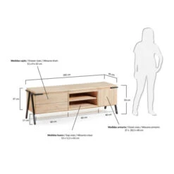 Design Tv-meubel Acaciahout -BEPUREHOME Winkel moderne tv meubel laforma disset 05