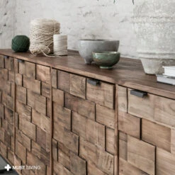 Dressoir Teak Mozaiek 210 Cm 13 Dressoir Teak Mozaiek 210 Cm -BEPUREHOME Winkel must living blockx houten dressoir mozaiek 210 cm 06