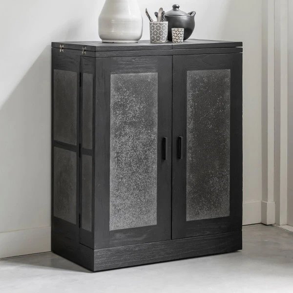 Zwarte Drankkast Bartafel 4 Zwarte Drankkast Bartafel - Afbeelding 2