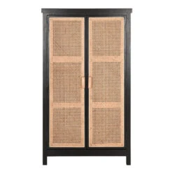 Zwarte Kast Met Rotan Naturel -BEPUREHOME Winkel must living provence zwarte kast met rotan naturel 01