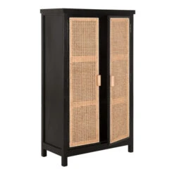 Zwarte Kast Met Rotan Naturel -BEPUREHOME Winkel must living provence zwarte kast met rotan naturel 03