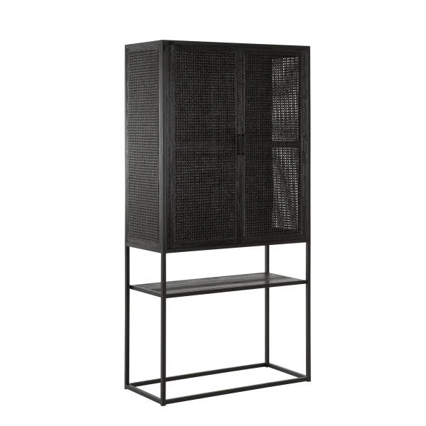 Kast Op Hoge Poten Zwart 6 Kast Op Hoge Poten Zwart - Afbeelding 4