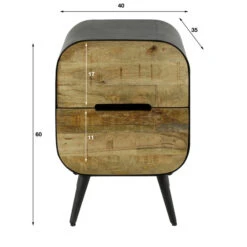 Nachtkastje Met 2 Mangohouten Lades -BEPUREHOME Winkel nachtkastje met 2 mangohouten lades carve giani 05